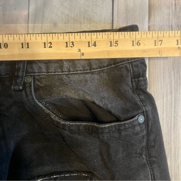 MAN Boohoo Man Distressed Patch Black Denim Jeans Size 32 NEW / NWOT - Picture 8 of 11